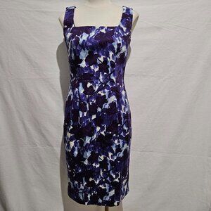 Elegant Purple Lavia Floral Dress Sz 6